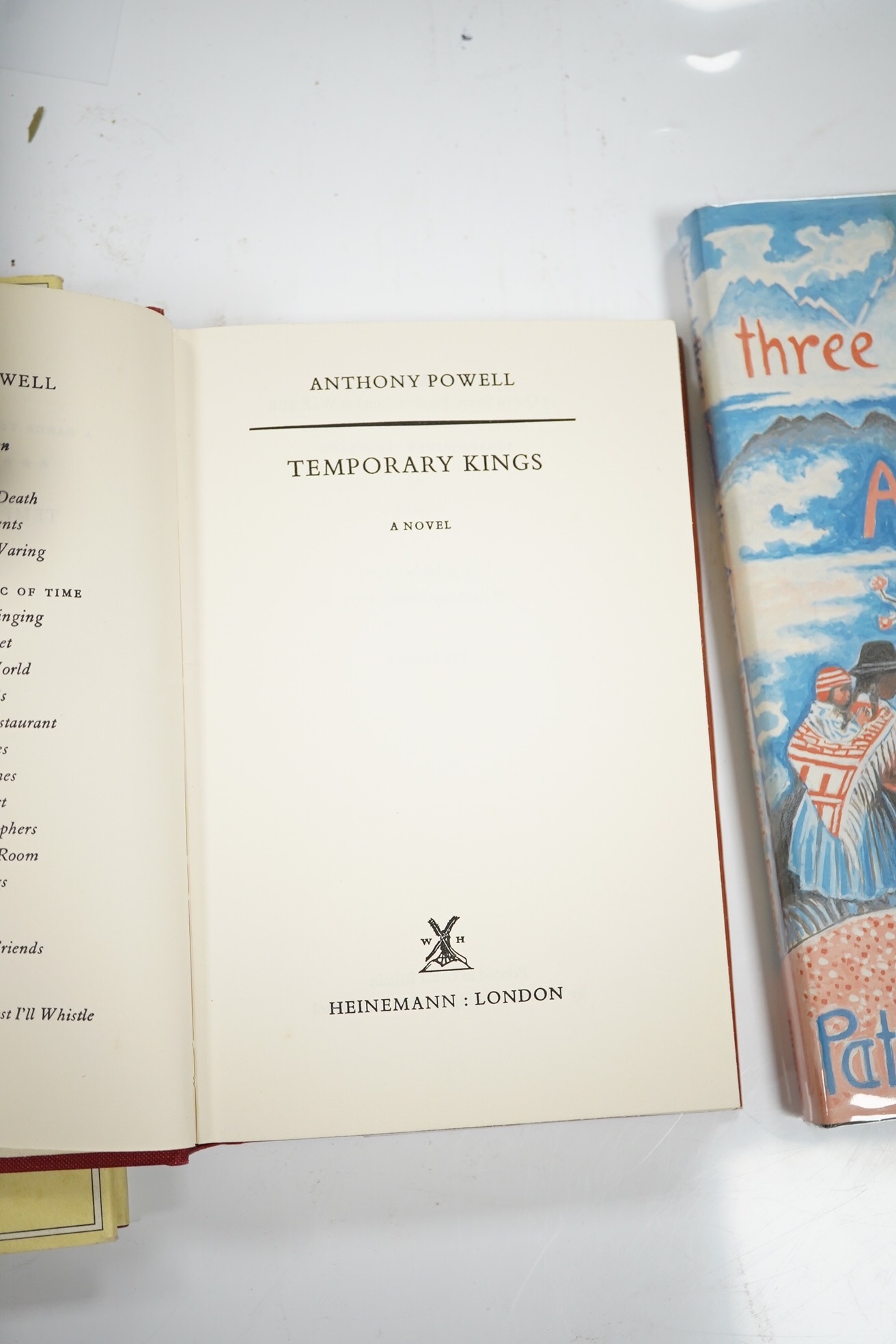 Powell, Anthony - Temporary Kings. 1st Edition. publisher's cloth and d/wrapper. 1973; Powell, Anthony - O, How the Wheel Becomes It!. 1st Edition. publisher's cloth and d/wrapper. 1983.